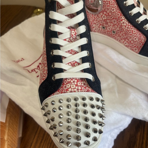 Custom designed Louis Vuitton red bottom sneakers - Picture 10 of 11
